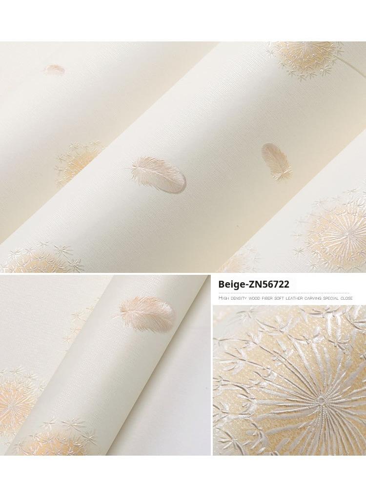 الأزرق جي دبليو ورق حائط سميك مقاوم للماء ذاتي اللصق بتصميم نبات الهندباء لغرفة الأطفال وخلفية التلفزيون 0.53*9.5 متر - Image 2